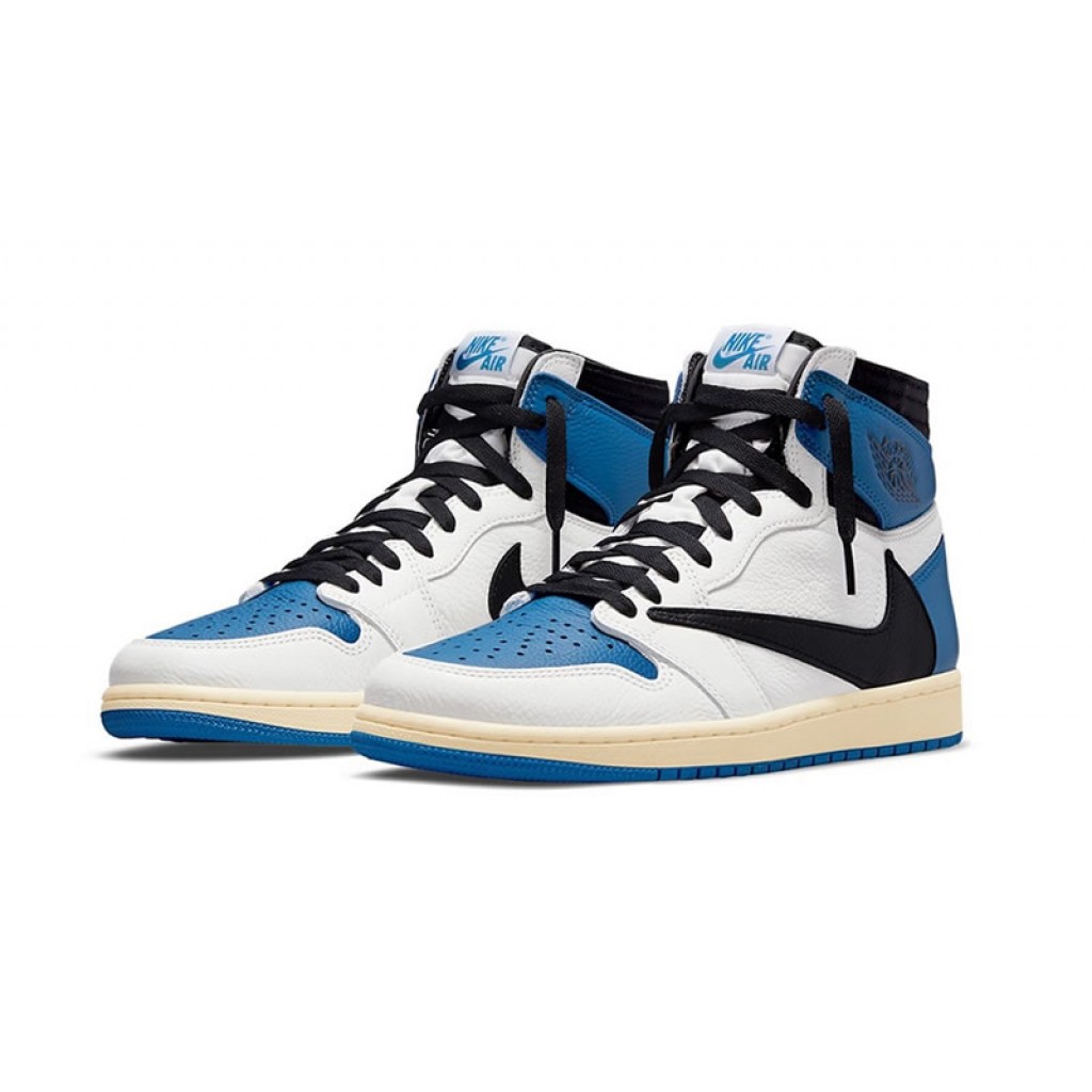 Travis Scott x Fragment Design x Air Jordan 1 Hi OG SP "Military Blue" Box Price Outfit Release Date